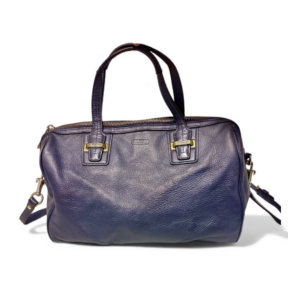 Coach Navy Leather Satchel